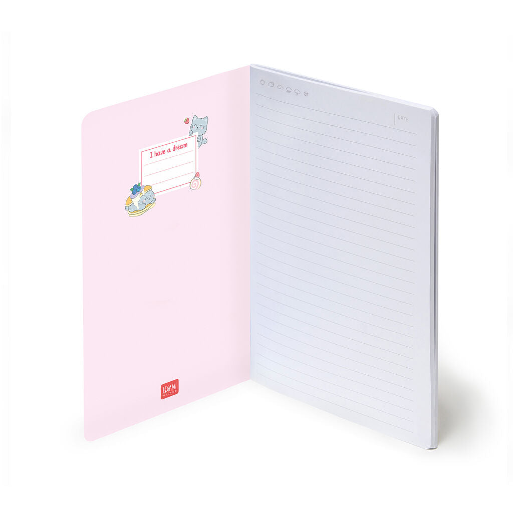 Caderno Pautado A5 Kitty - Gato | Legami