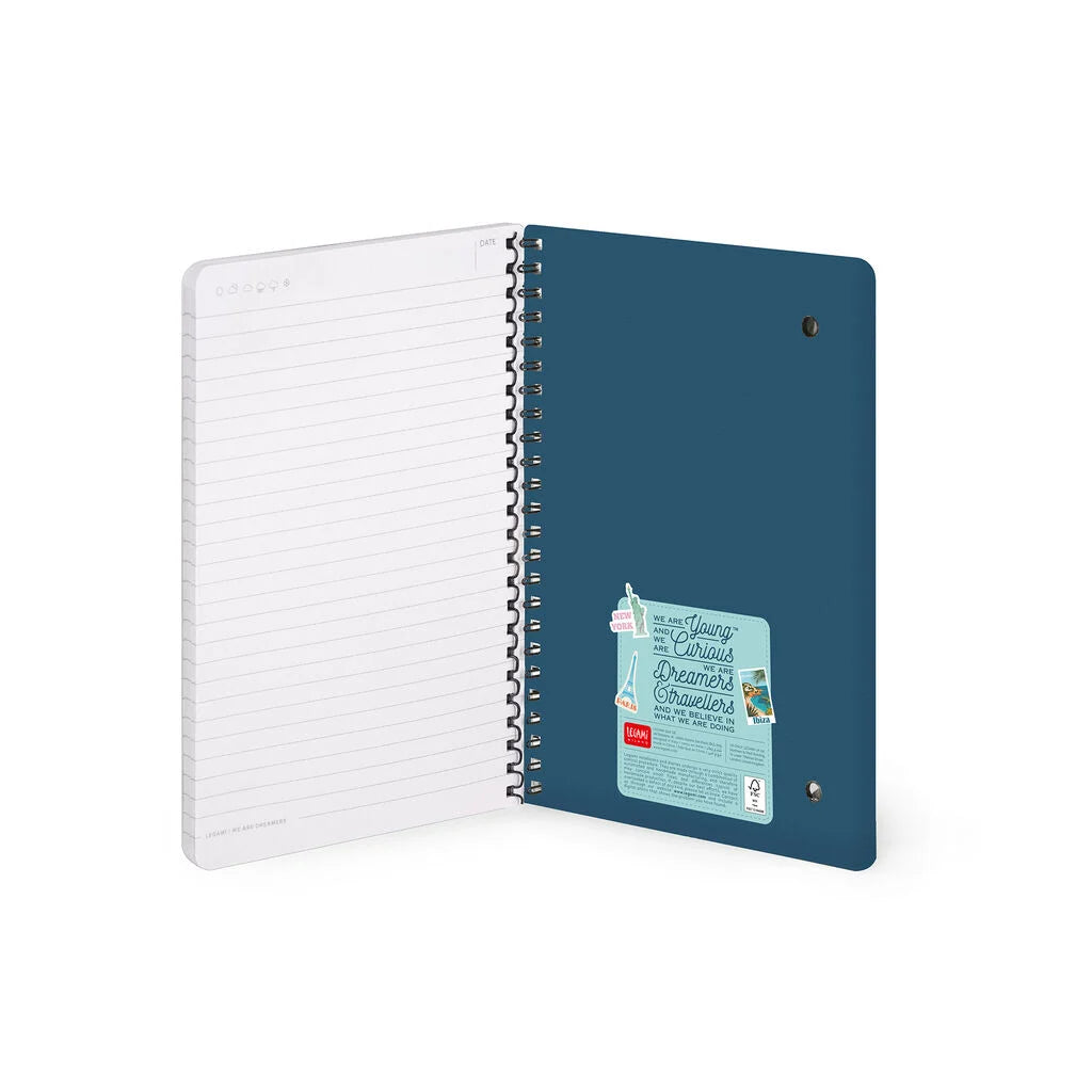 Caderno Espiral Pautado A5 Travel - Viagens | Legami