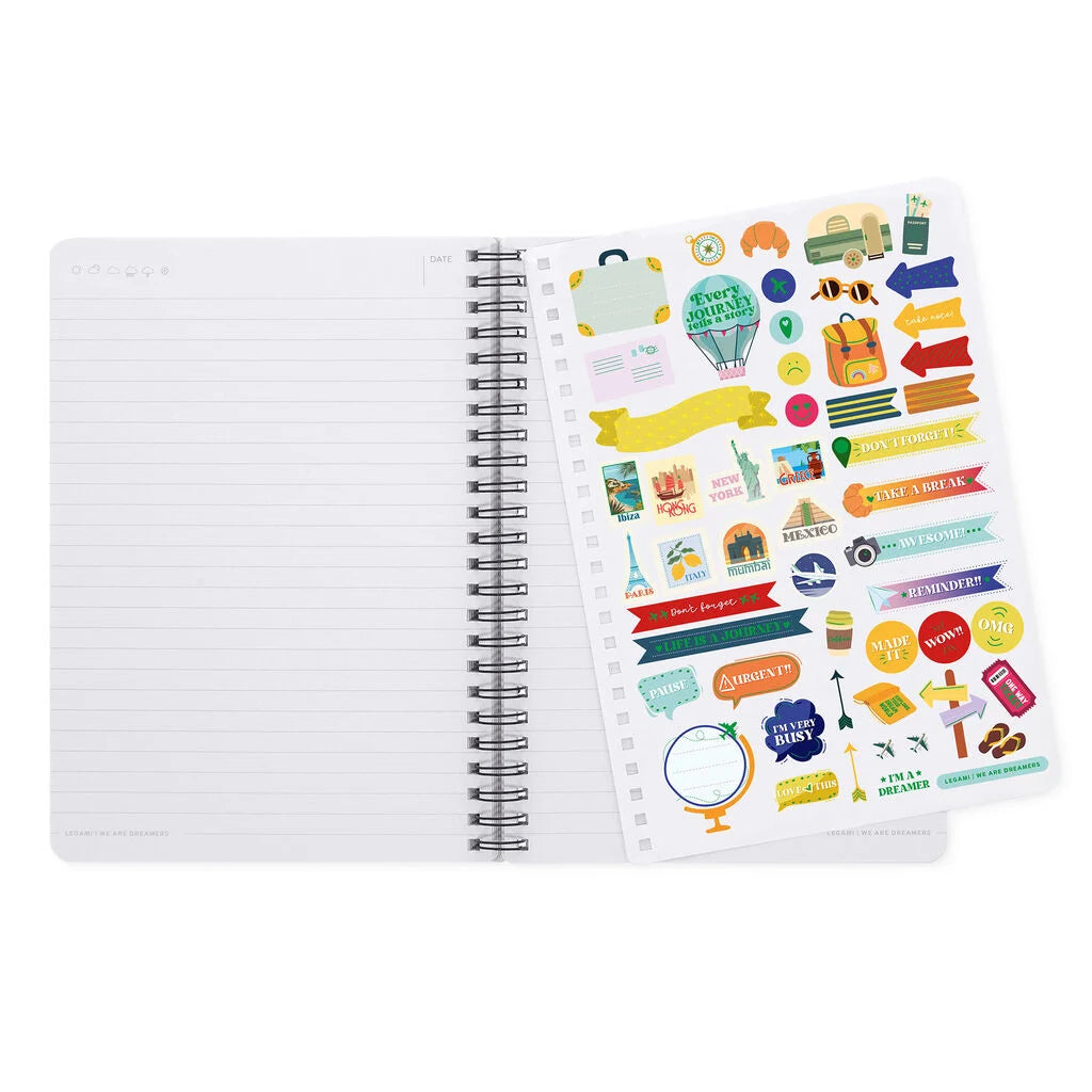 Caderno Espiral Pautado A5 Travel - Viagens | Legami