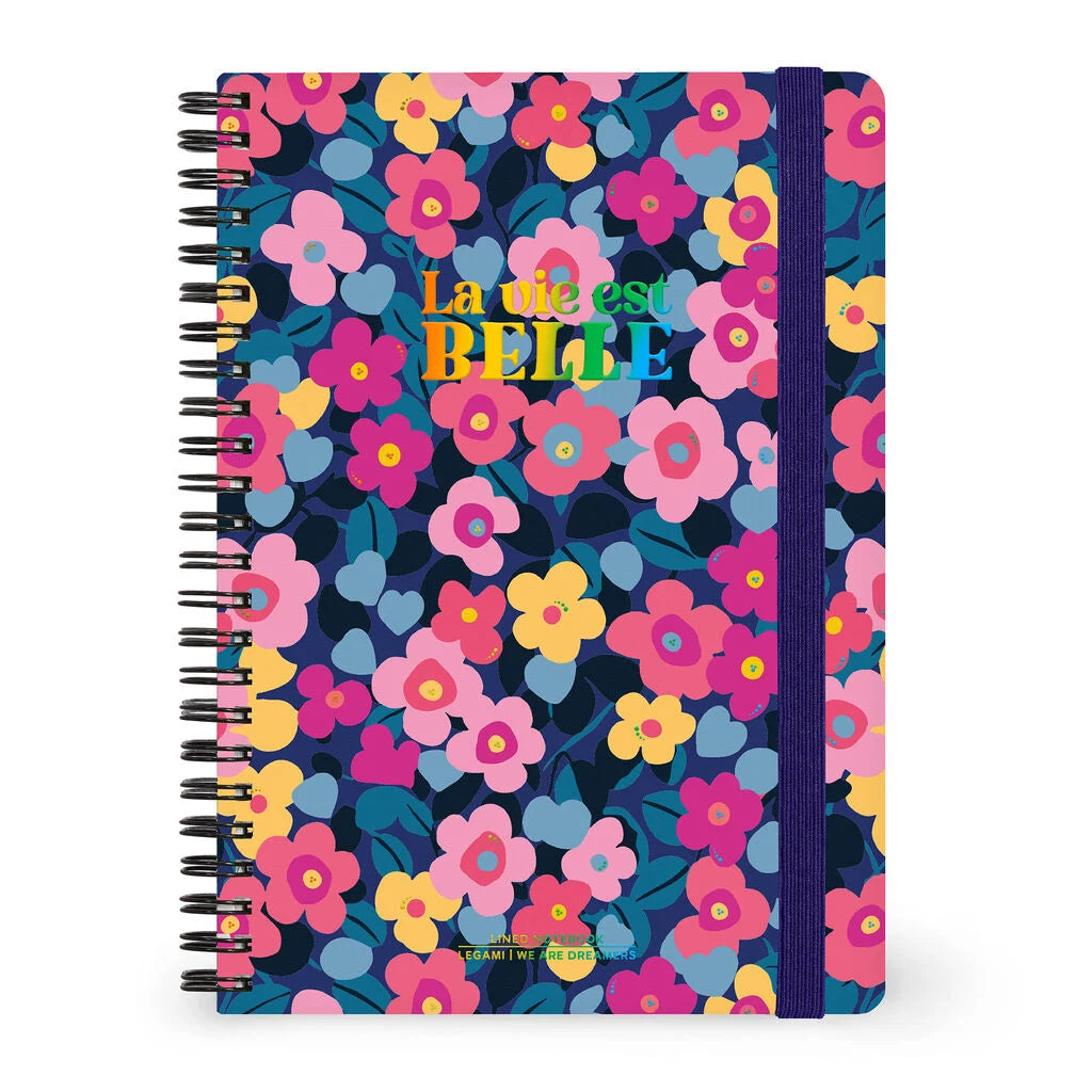 Caderno Espiral Pautado A5 Flowers - Flores | Legami