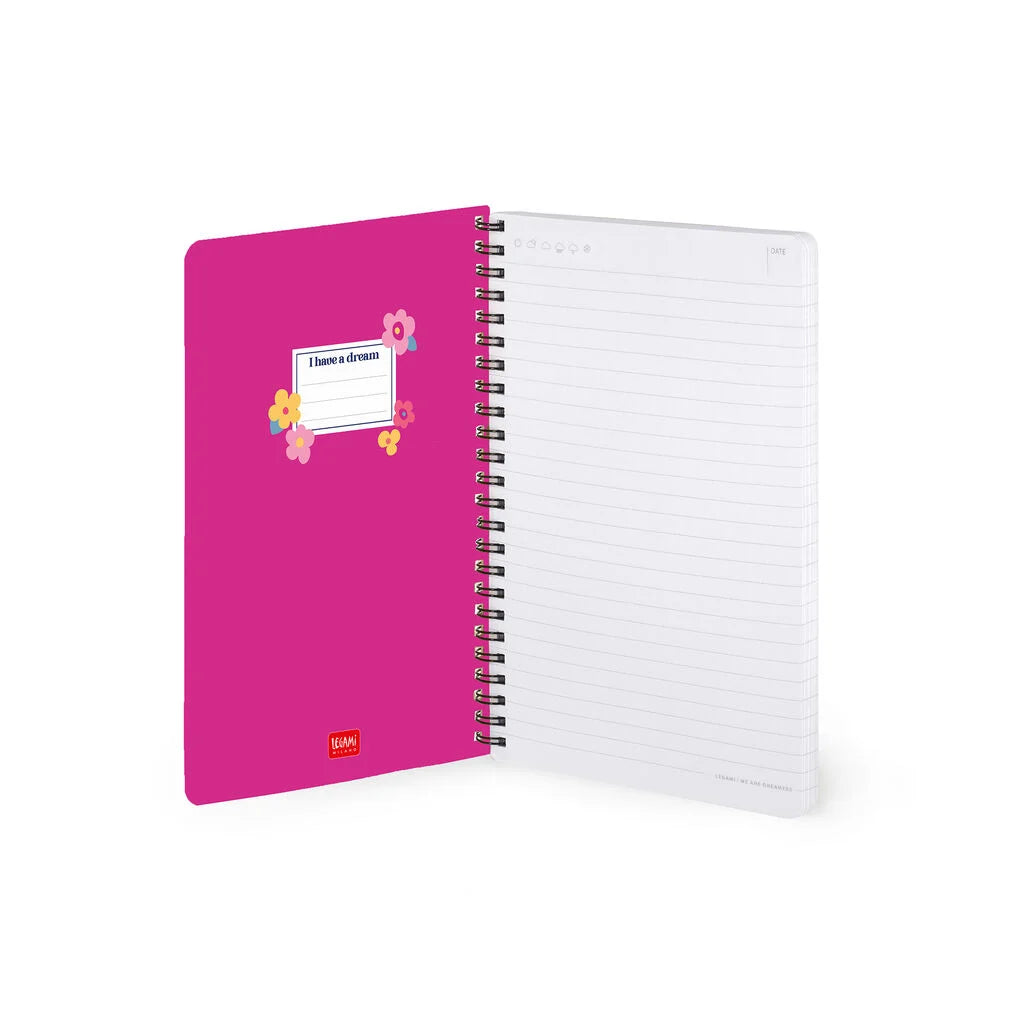 Caderno Espiral Pautado A5 Flowers - Flores | Legami