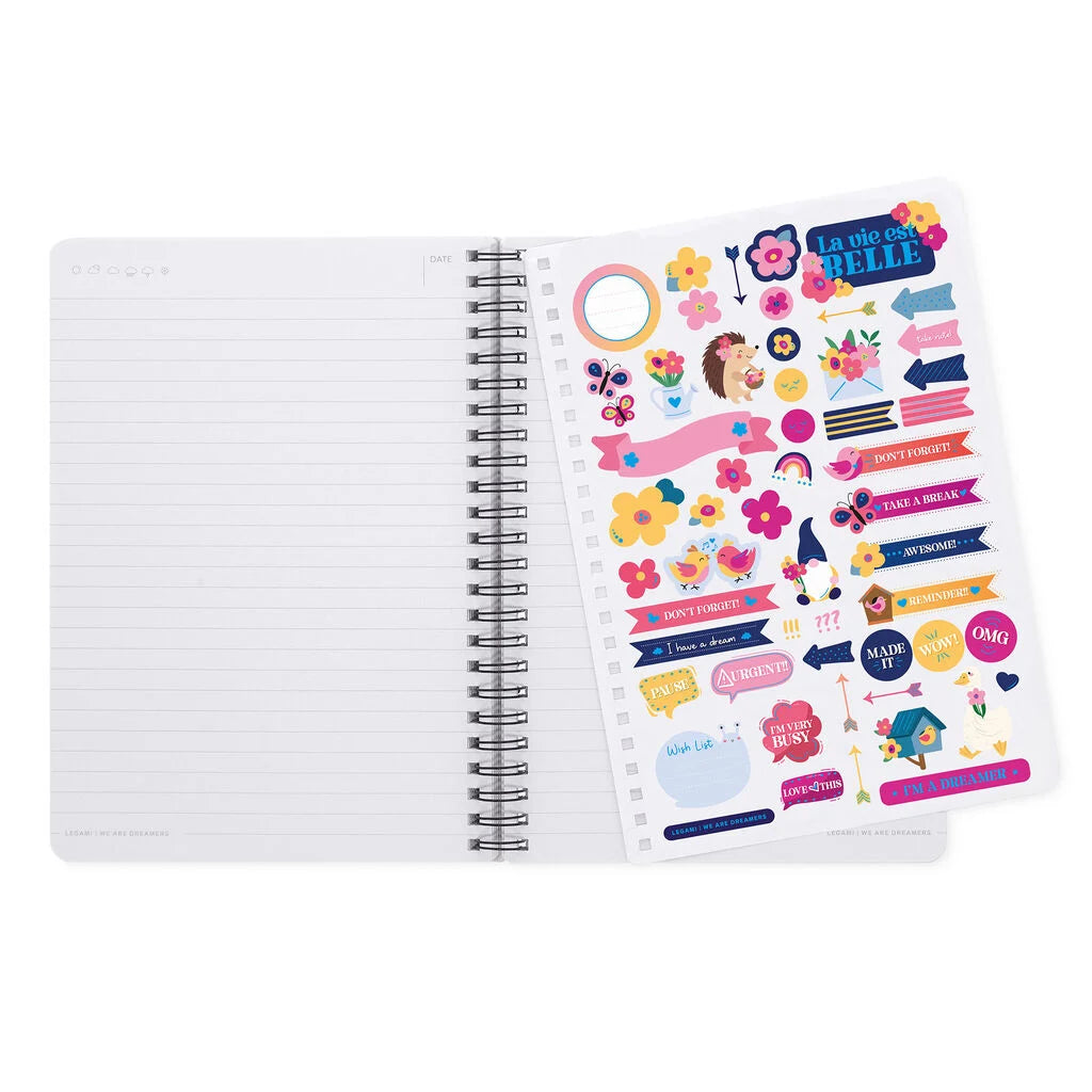 Caderno Espiral Pautado A5 Flowers - Flores | Legami