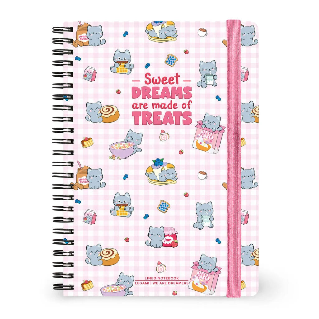 Caderno Espiral Pautado A5 Kitty - Gato | Legami