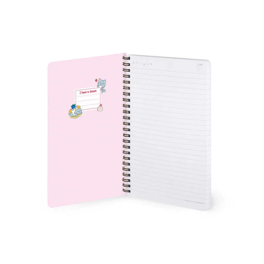 Caderno Espiral Pautado A5 Kitty - Gato | Legami
