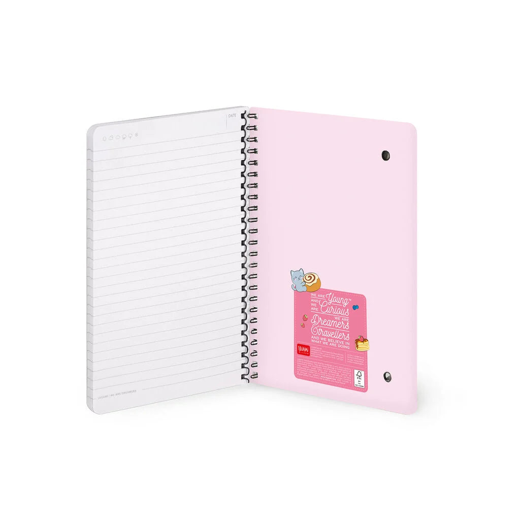 Caderno Espiral Pautado A5 Kitty - Gato | Legami
