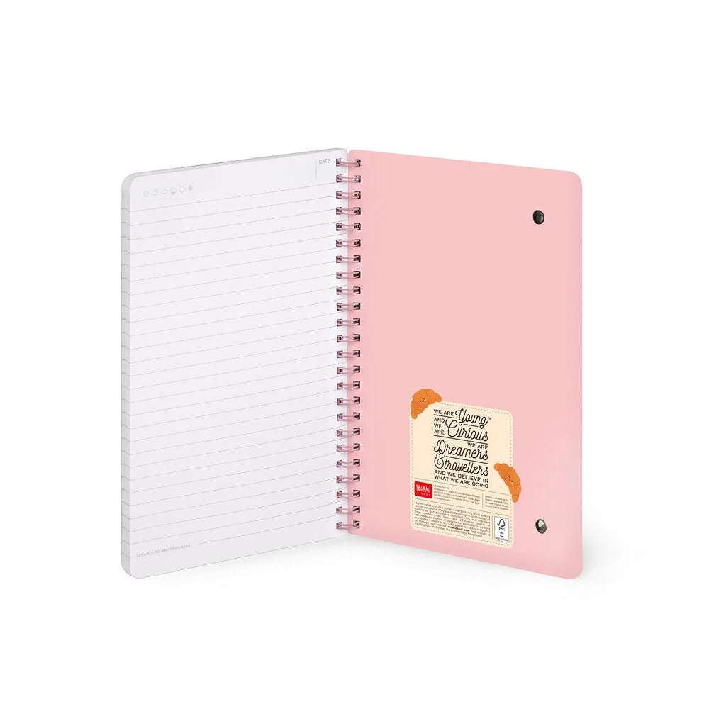Caderno Espiral Pautado A5 Croissant | Legami