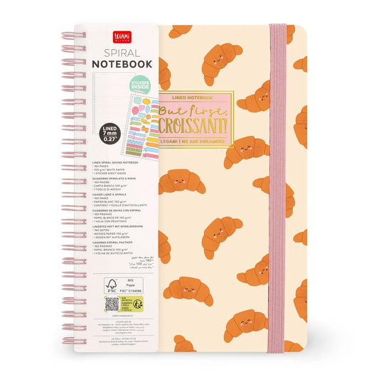 Caderno Espiral Pautado A5 Croissant | Legami