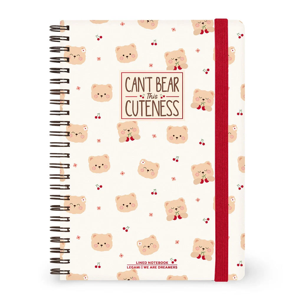 Caderno Espiral Pautado A5 Teddy Bear - Urso | Legami