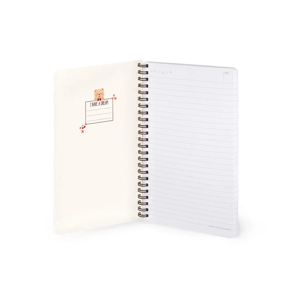 Caderno Espiral Pautado A5 Teddy Bear - Urso | Legami