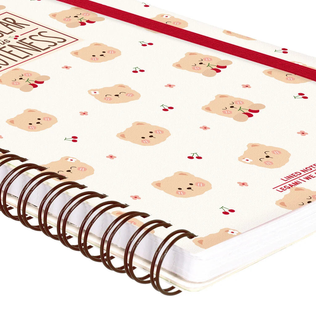 Caderno Espiral Pautado A5 Teddy Bear - Urso | Legami