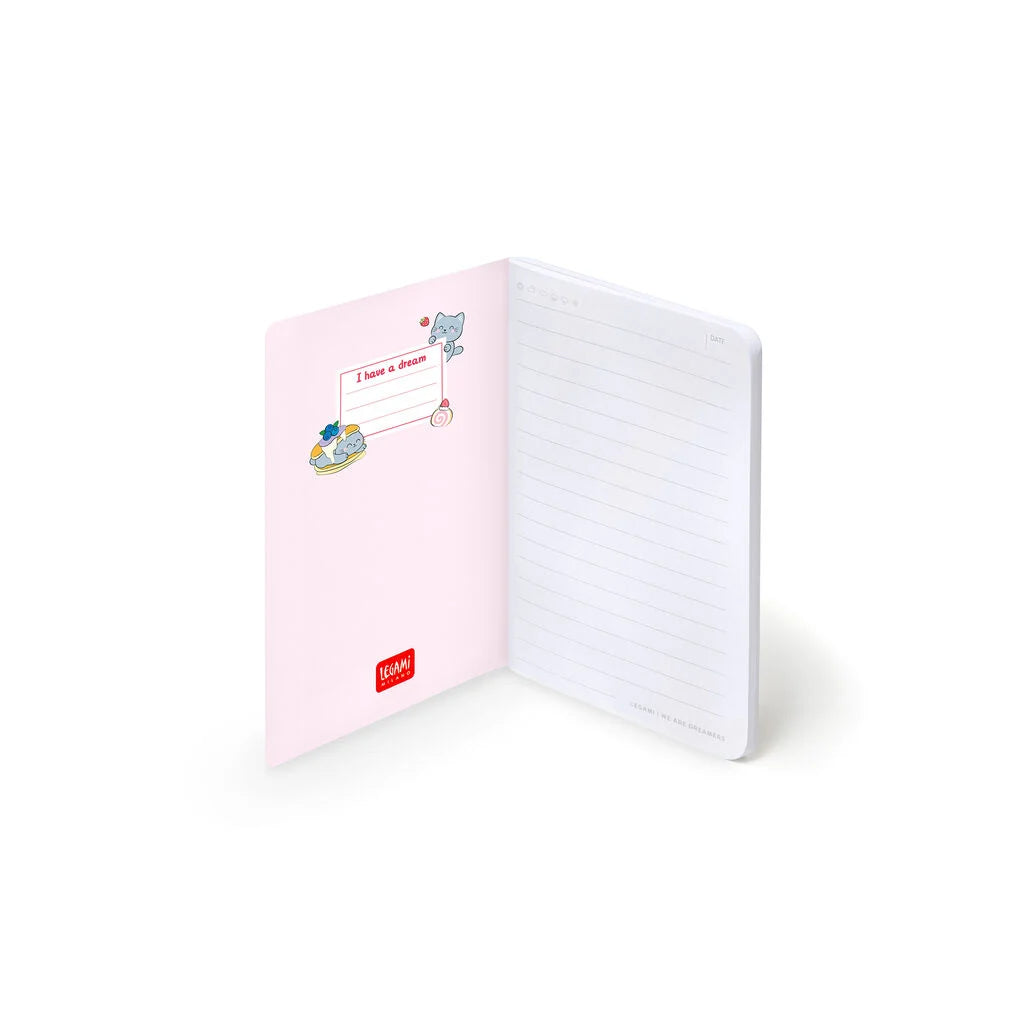 Legami Caderno Pautado A6 - Kitty Gato