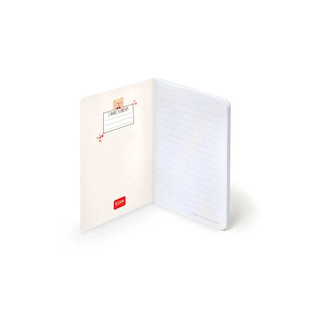 Caderno Pautado A6 Teddy Bear - Urso | Legami