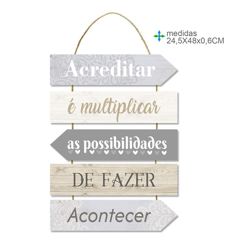 Placa Madeira Decorativa BD-79273