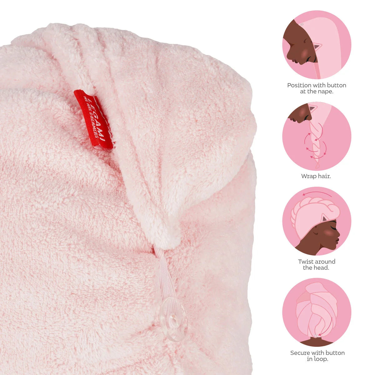 Toalla de microfibra para el cabello Gato Love My Air | Legami