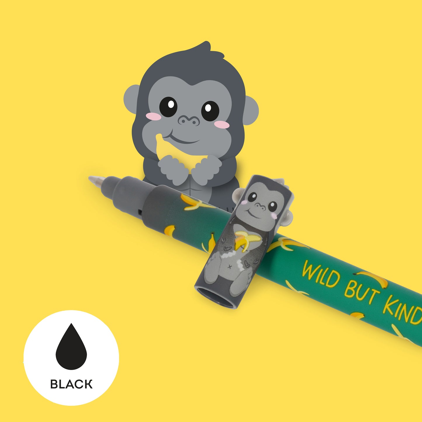 Caneta Apagável Gorila Wild But Kind Edição Limitada | Legami