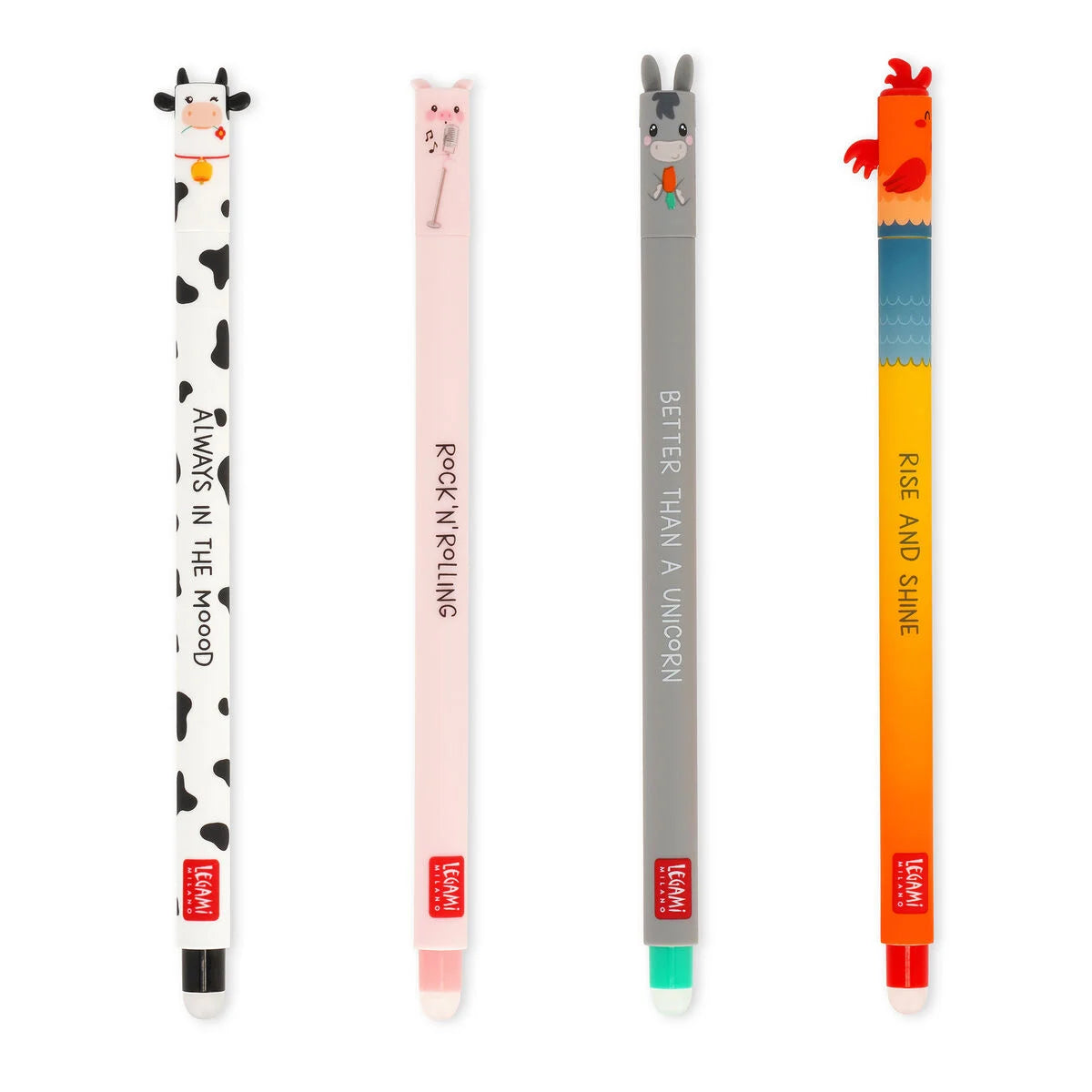 Legami Set de 4 bolígrafos de gel borrables