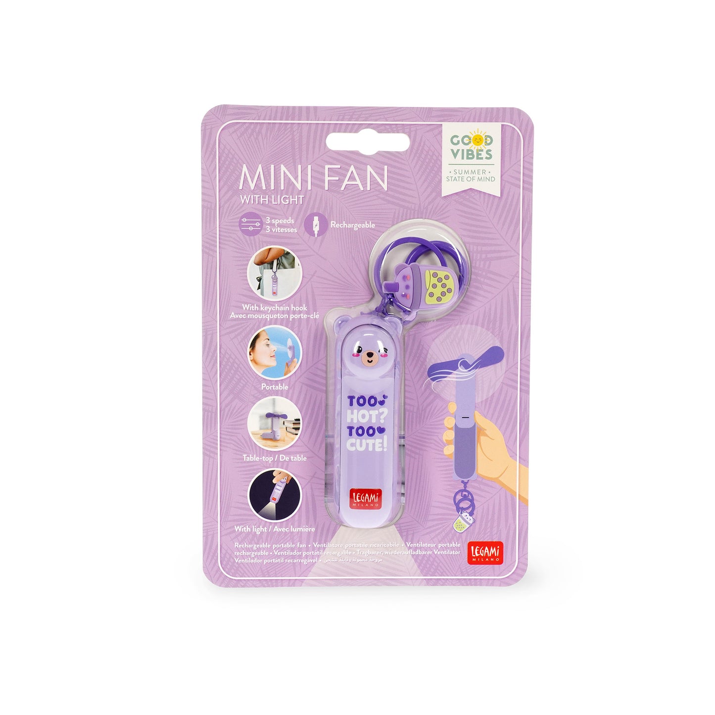 Ventilateur portable rechargeable Teddy | Legami