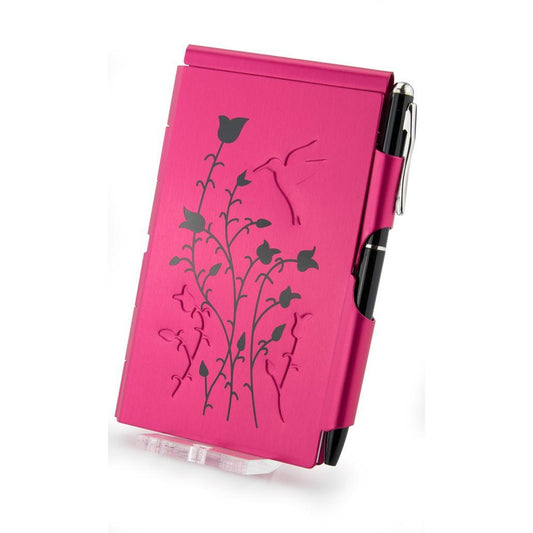 Troika Flip Notes® + stylo en aluminium « Raspberry Hummingbird »