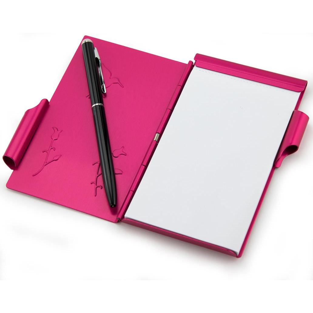 Troika Flip Notes® + Bolígrafo de aluminio "Raspberry Hummingbird"