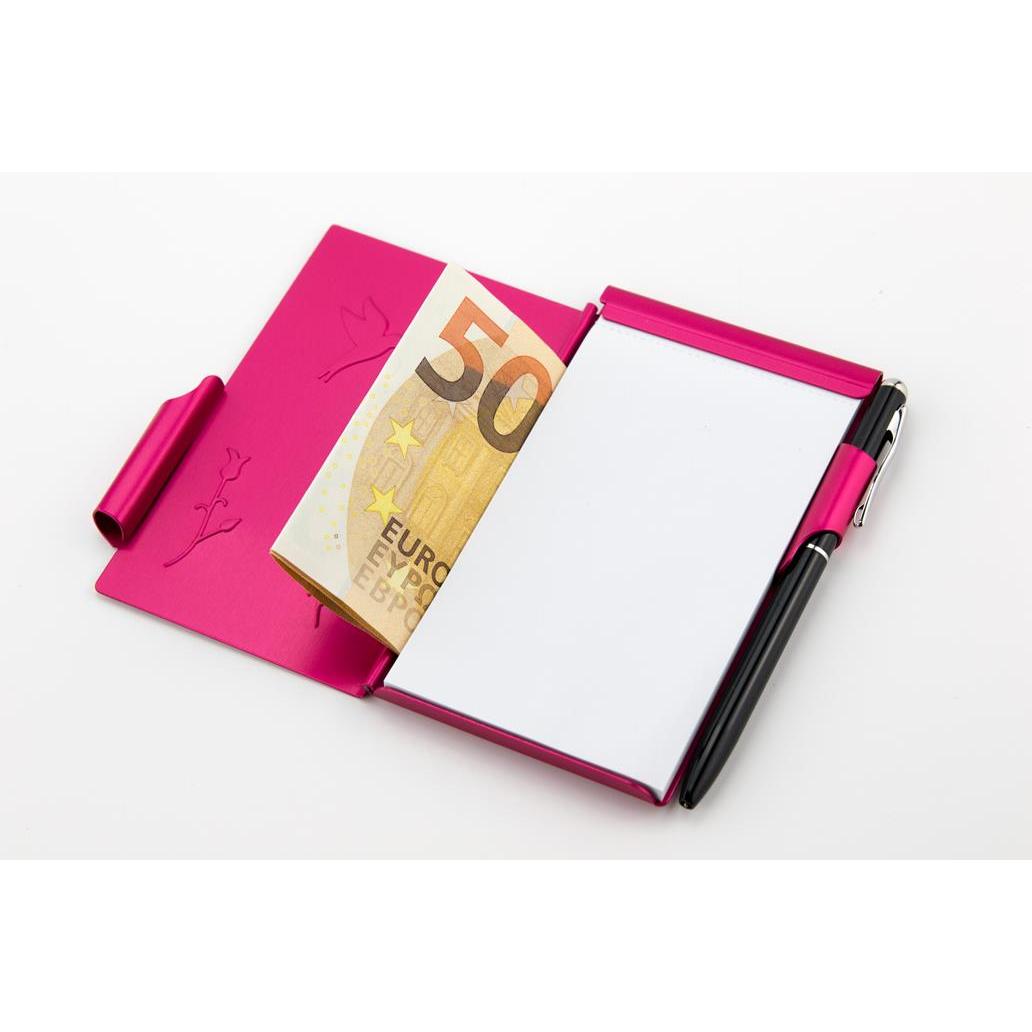 Troika Flip Notes® + Bolígrafo de aluminio "Raspberry Hummingbird"