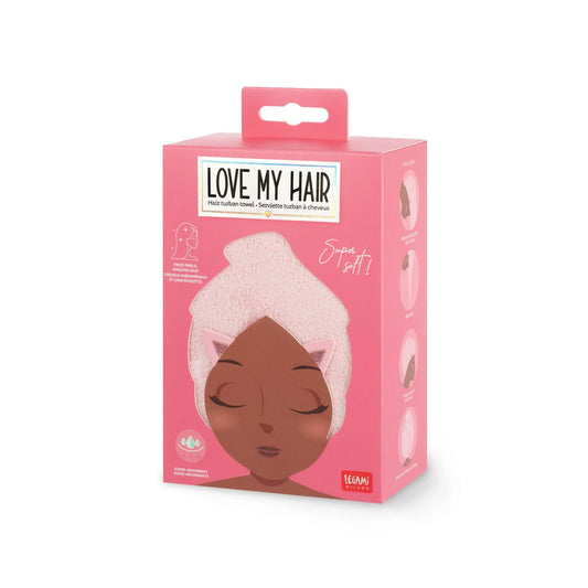 Serviette en microfibres pour Cheveux Chat Love My Air | Legami