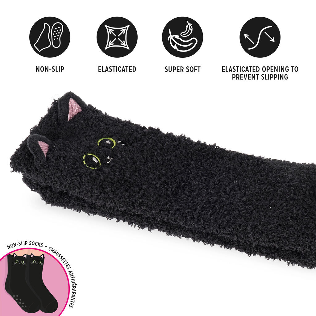 Meias Antiderrapantes It's a Match Gato Preto para Crianças | Legami