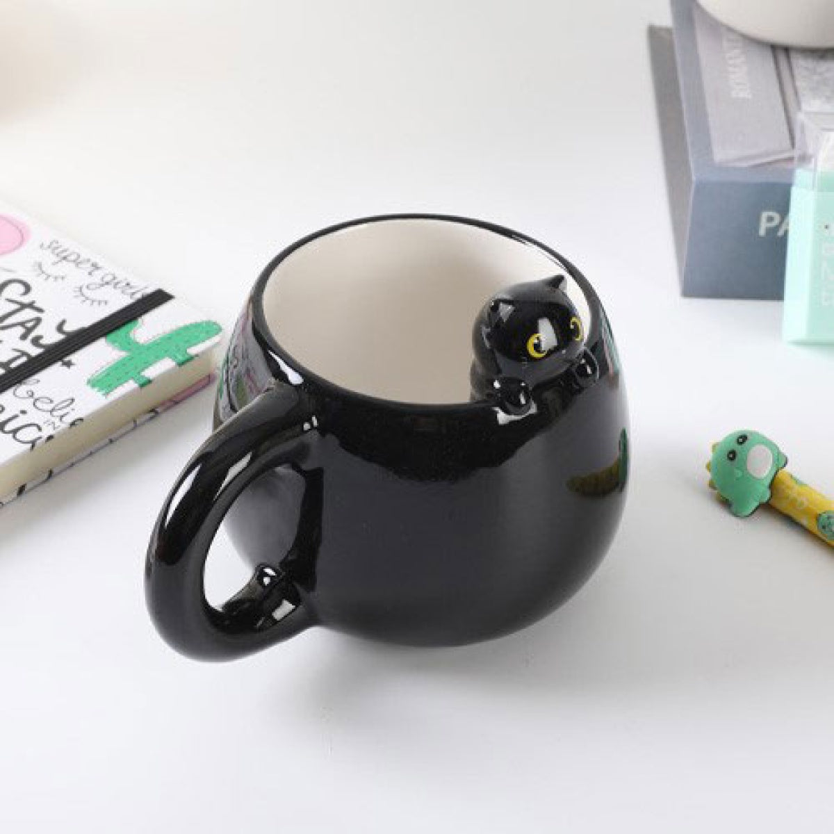 Taça Ceramica Com Charme iTotal Gato Preto