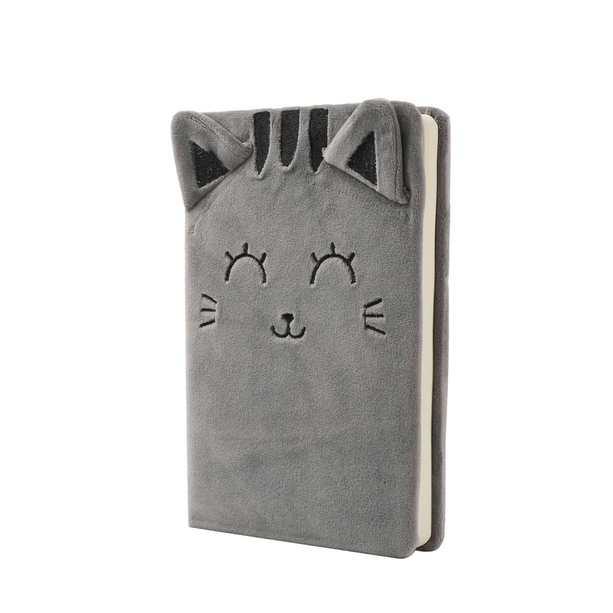 Caderno A5 Peluche Gato Cinza | iTotal