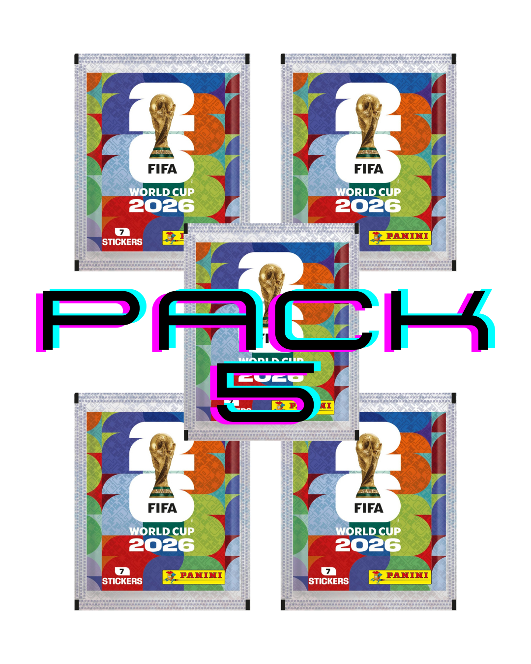 Pack de 5 saquetas PANINI Mondial 2026