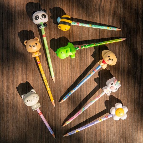 Lápis Com Anti-Stress Squeezies Squishy Legami - Panda
