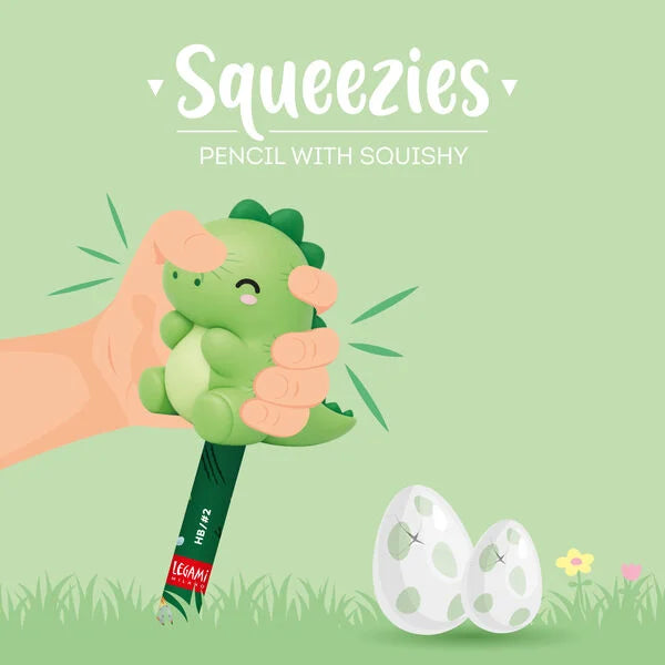 Lápis Com Anti-Stress Squeezies Squishy Legami - Dino