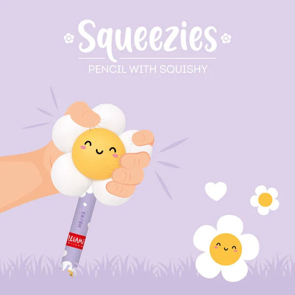Lápis Com Anti-Stress Squeezies Squishy Legami - Daisy
