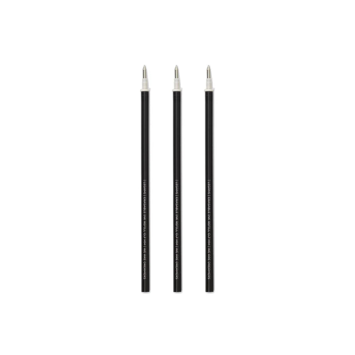 Pack 3 Recargas Caneta Apagável Preta | Legami