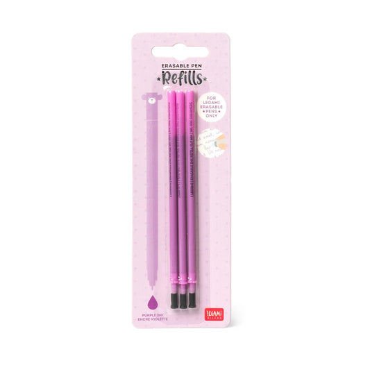 Pack 3 Recargas Caneta Apagável Roxo | Legami