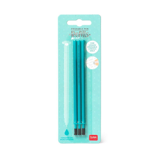 Pack 3 Recargas Caneta Apagável Turquesa | Legami