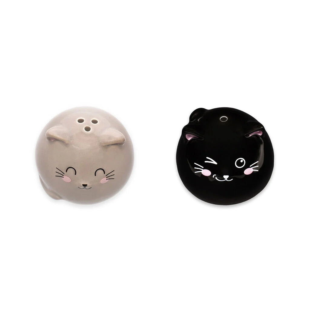 Legami conjunto de sal e de pimenta em cerâmica modelo gatos
