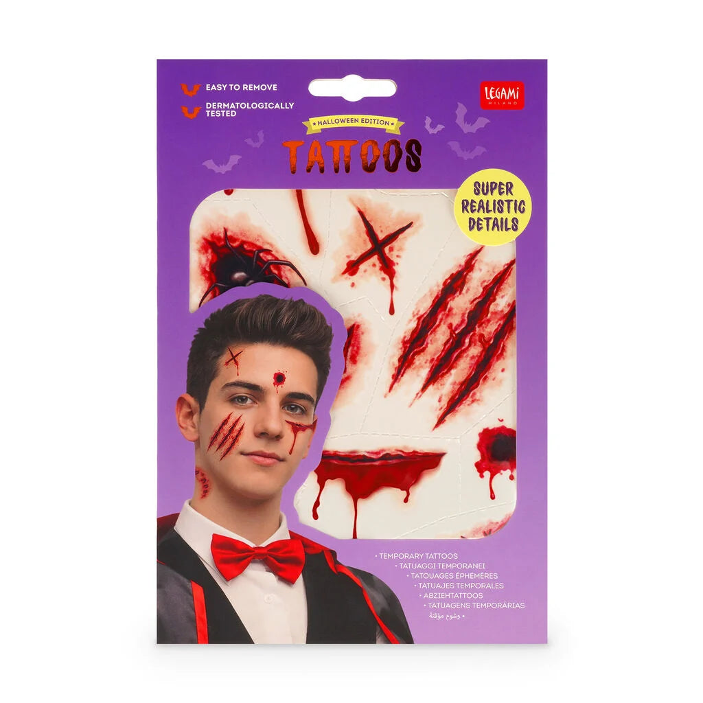 Tatuagens Temporárias para Rosto e Corpo Halloween 2026 Limited Edition | Legami