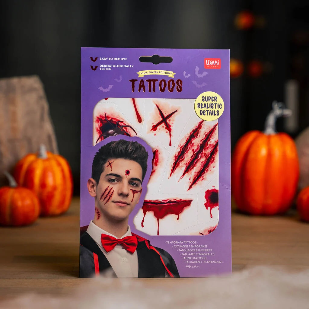 Tatuagens Temporárias para Rosto e Corpo Halloween 2026 Limited Edition | Legami