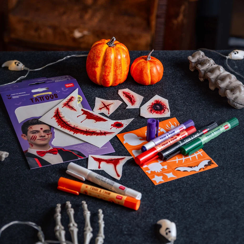 Tatuagens Temporárias para Rosto e Corpo Halloween 2026 Limited Edition | Legami