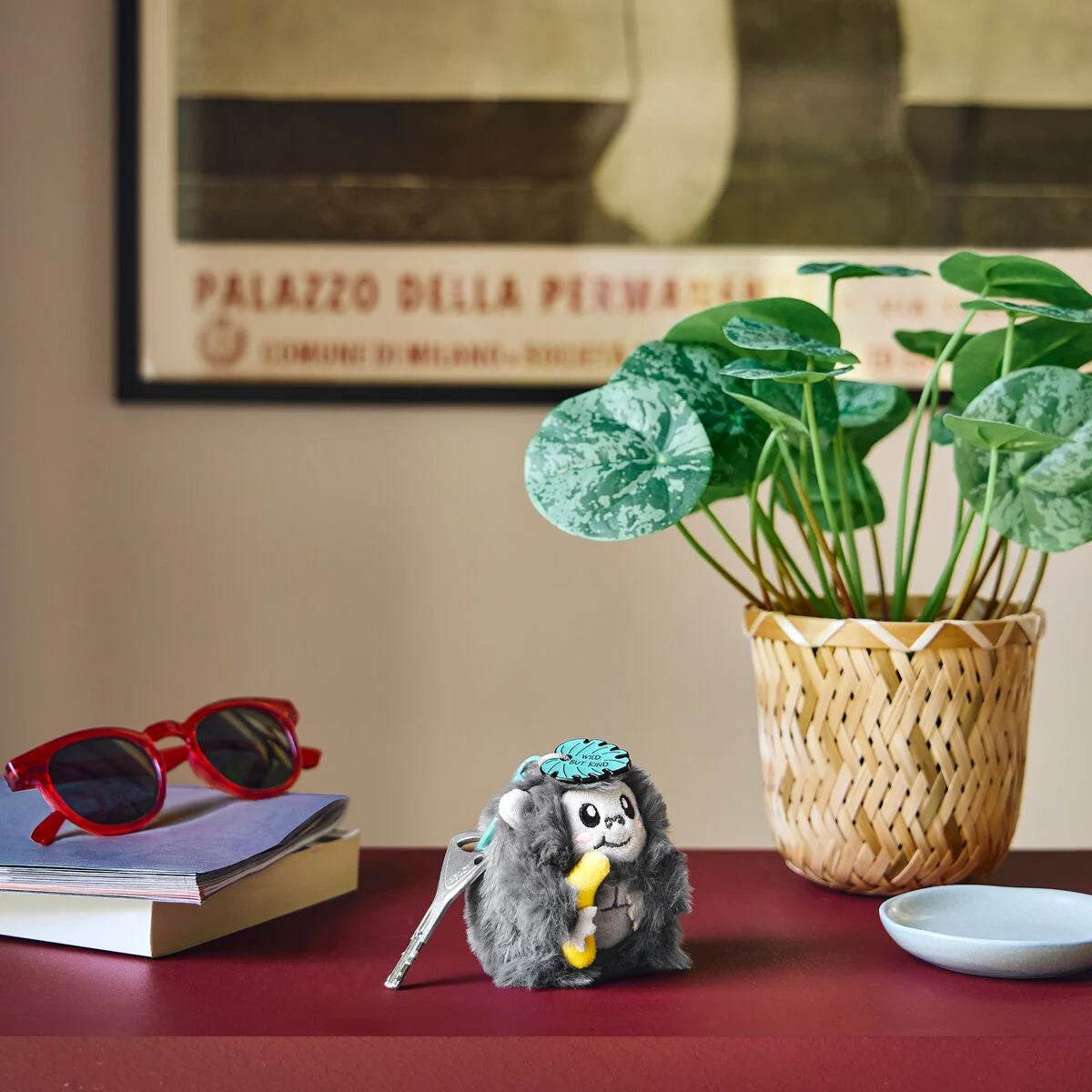 Legami Super Soft Tiny Plush Key Ring Gorilla