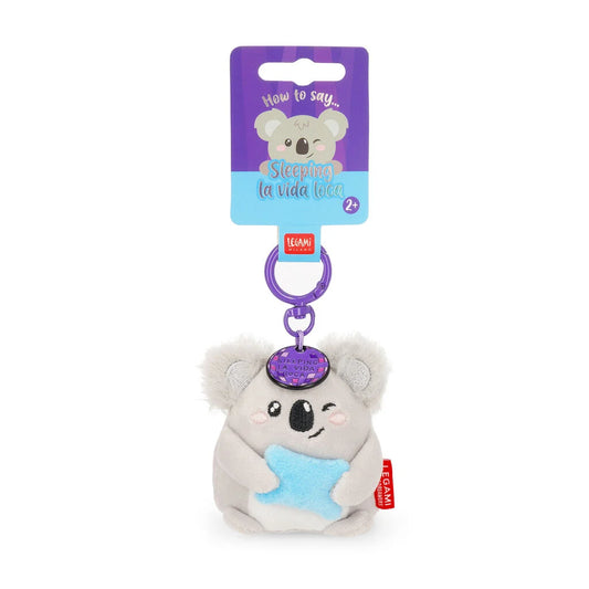 PRÉ-VENDA Porta-Chaves de Peluche Koala Tiny Super Soft Sleeping la Vida Loca | Legami