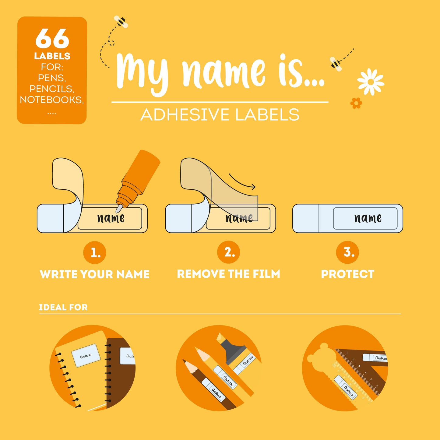 Etiquetas para Nome My Name is... Teddy Bear | Legami