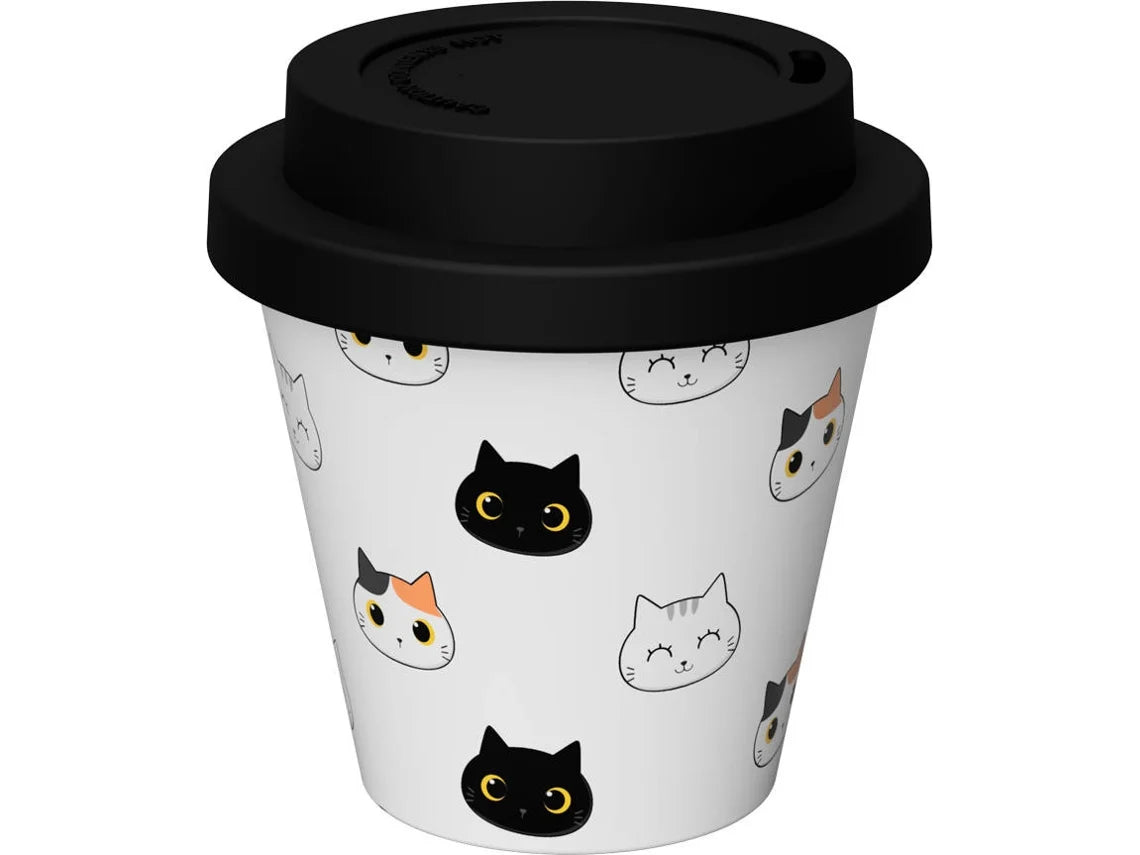 Taça Expresso Café Reutilizável Gatos | iTotal