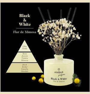 Ambar Perfums Ambientador 40ml Black & White Flor Mimosa