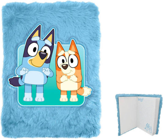 Carnet A5 en peluche Bluey