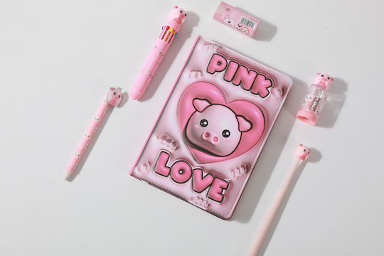 iTotal Notebook 3D Cochon rose XL1840X
